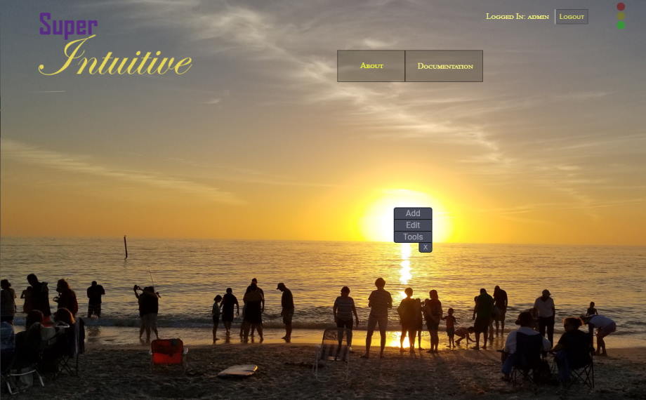SuperIntuitive editor on a published website